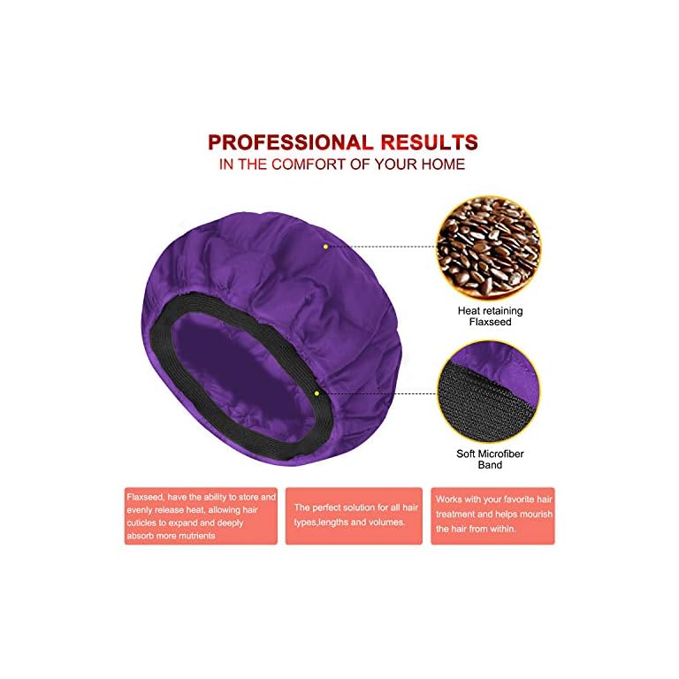 Flaxseed Deep Conditioning Heat Cap Boloye Cordless 100 Safe Microwave Hot Cap for Natural