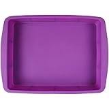 Milcraft Silicone Rectangular Cake Pans Easy Demoulding, 13 by 9-Inch,Purple,Non-Stick European-Grade Silicone