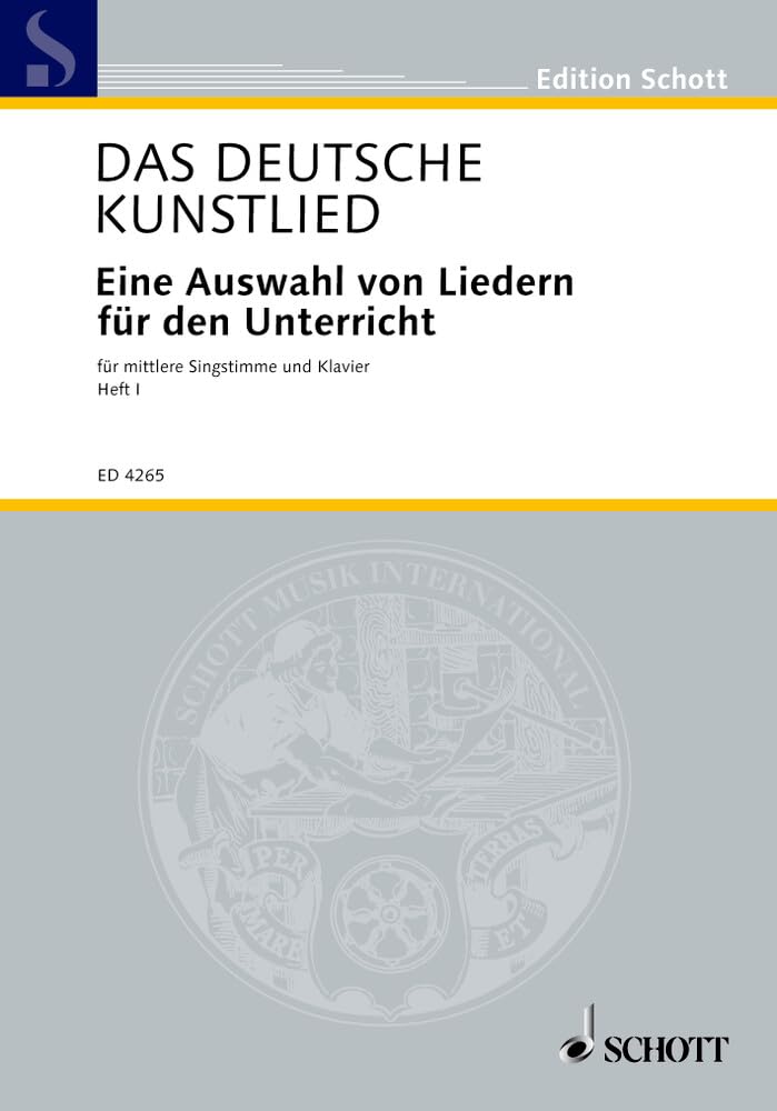 Das deutsche Kunstlied: Eine Auswahl von Liedern für den Unterricht. voice and piano.