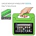 CAM-ULATA Compatible with Amazon Fire 7 2017 2015 Case Kids 7inch Shockproof Kid Proof with Stand Kindle 5th 7th Cover Green for Boys Girls Teens