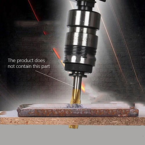 Pneumatic Tapping Machine 400rpm Air Drill Tapper Tool + 6pc Chucks M3/M4/M5/(M6-8)/M10/M12 for Universal Flexible Arm