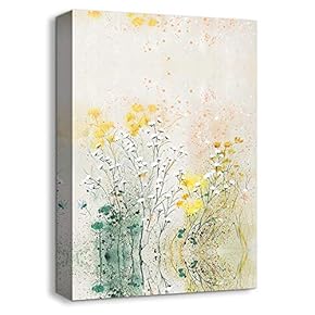 Canvas Wall Art Abstract Ink Painting Artwork for Home Prints Framed - 12x18 inches
