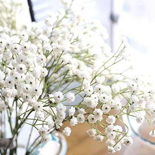 CoURTerzsl Artificial Flowers, 1 Pc Gypsophila Plastic Artificial Flower Romantic Wedding Party Home Decor - White