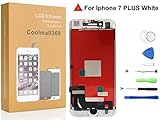 iphone 7 Plus Screen Replacement For Lcd Touch Screen Digitizer Frame Assembly Set With 3D Touch (White)