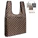 WODKEIS Foldable Reusable Grocery Bags 3Pcs Reusable Shopping Tote Bags Heavy Duty Grocery Tote Bags Reusable Bag Lightweight Shopping Bag Foldable into Attached Pouch, White/Green/Brown