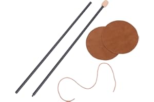 WRITWAA Mahl Stick for Steadying Painter Hand, 32.5 Inches in Length Wooden Rod with Leather Head, Artists Painting Hand Rest