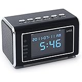 Jumbl JU-SC02B Mini Hidden Spy Camera Radio Clock with Motion Detection and Infrared Night Vision - Built-In Screen, Speaker, Micro SD Slot and AUX Line In - Standalone Operation without Need for Computer for your Home, Kids & More - Black