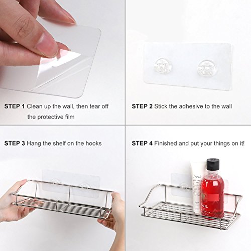 3 SMARTAKE+Bathroom+Traceless+Stainless+Organizer