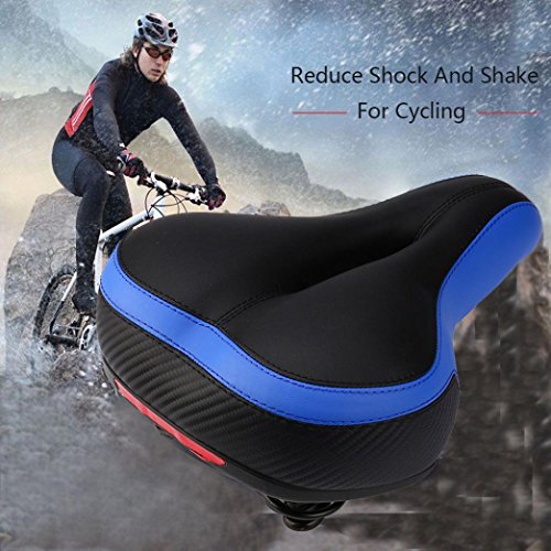 Vibola Bike Saddle Seat Wide Big Bum Bike Bicycle Cruiser Extra Comfort Sporty Soft Pad Saddle Seat