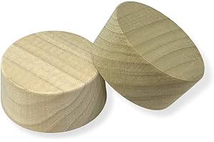BALSAM POINT WORKSHOP 2-Inch Poplar Wood Bourbon Wine Barrel Cask Keg Bung Plug - Great for Home Brewers, Distillers, Wine Enthusiasts (2-Pack)