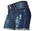 PHOENISING Women's Sexy Stretchy Fabric Hot Pants Distressed Denim Shorts,Size 2-16