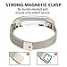 POY Metal Replacement Bands Compatible for Fitbit Alta, Milanese Loop Stainless Steel Bracelet Smart Watch Strap with Unique Magnet Lock, Small Champagne Gold