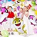 ROSZETTA Shark Helium Balloons,10PCS Shark Family Balloons for Party Decorations,Baby Themed Birthday Decorations Party Supplies…