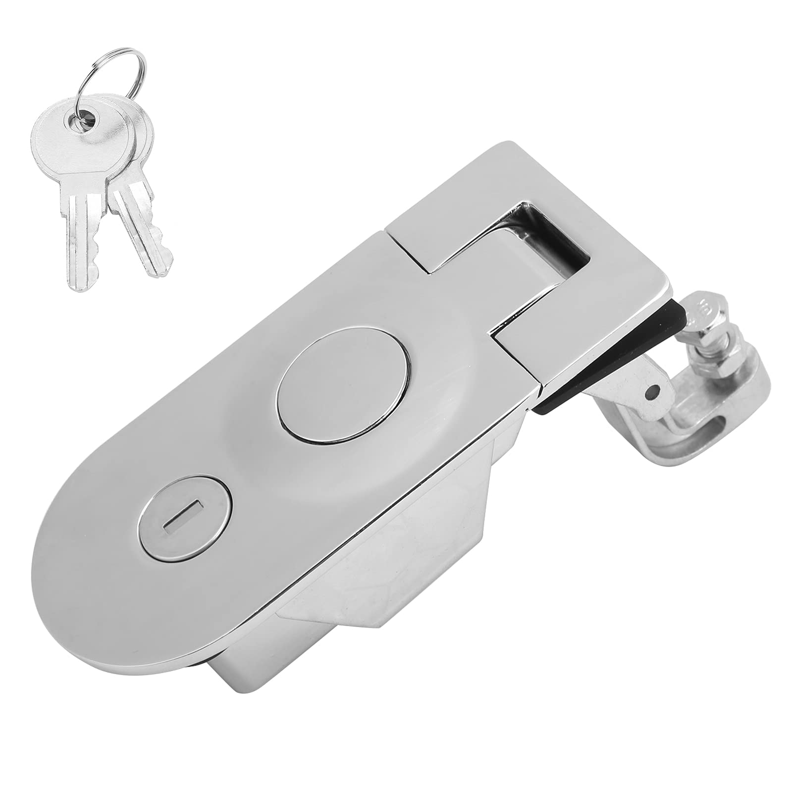 Zinc alloy compression with 2 - key lock, suitable for motorhomes, yachts, trunks, trash cans and warehouse doors - replacement lever hand lock