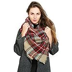 Yanekop Womens Plaid Blanket Scarf Big Square Scarves Warm Tartan Checked Shawl Yanekop Womens Plaid Blanket Scarf Big Square Scarves Warm Tartan Checked Shawl