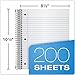 Oxford Spiral Notebooks, 5-Subject, Writing Journals, Wide Ruled Paper, Durable Plastic Cover, 200 Sheets, 5 Durable Divider Pockets, 2 Pack, Black and Blue (10387)