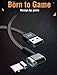 3 in 1 Magnetic Charging Universal 90° Right Angle Design For Gaming Cable 4FT/1.2M Lightning + Micro USB +Type-C Charger For iPhone iOS and Android by Mcdodo (Black)