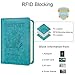 WALNEW Passport Holder for Travel, RFID Passport Cover Wallet for Women Men, PU Leather Passport Book Card Holder Case with Pen, Travelling Essentials for Flying