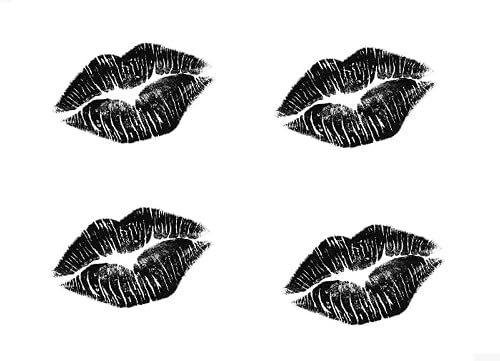 KISS Lipstick Print Vinyl Sticker