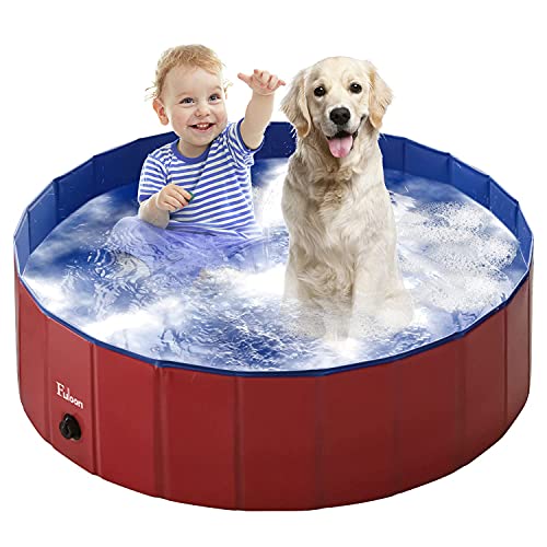 Fuloon PVC Pet Swimming Pool Portable Foldable Pool Dogs Cats Bathing ...