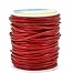 Mandala Crafts Round Cowhide Genuine Red Leather Cord for Jewelry Making Kumihimo Leather Rope Spool - Red Leather String Lace - 20 Yds 3mm Leather Cording