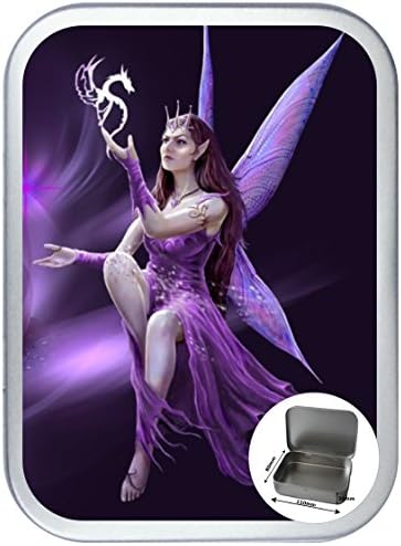 TEEZ Pink Dragon 150ml,2oz Silver Hinged Tobacco Tin,Baccy Tin,Storage Tin