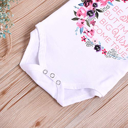 ❤️️ Mealeaf ❤️️ Kids Baby Girl Outfits Clothes Floral Letter Romper Bodysuit+Tutu Dress Sets 6 Month -3 Years White - Thumbnail 3