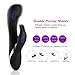 Utimi Silicone Rabbit Vibrator 10 Modes G-spot Vibrator Rechargeable Clitoris Stimulator with Dual Powerful Motors
