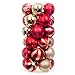iPEGTOP Delicate Painting & Glittering Shatterproof Christmas Ball Ornaments - 30ct 60mm/2.4