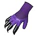 Claws Gloves Gardening Tools- 1Pair with 4 Fingertips Claws Quick & Easy to Dig and Plant Safe for Rose Pruning, Digging & Planting Nursery Plants,Best Gift Gardening Tool (Purple)