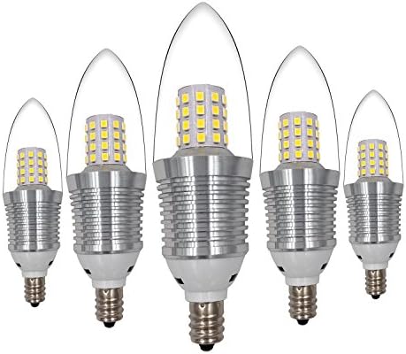 Ledear E12 Bulb LED Candelabra Bulbs Energy Efficient Light Bulbs 9W, 60 Watt Equivalent, Warm White, 5 Pack