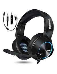 NUBWO - Auriculares de diadema para Xbox One PS4 PC Gaming y Nintendo Switch, cancelación de ruido envolvente estéreo con control de volumen para Xbox 1 S Playstation 4 portátil, PC, Mac, iPad