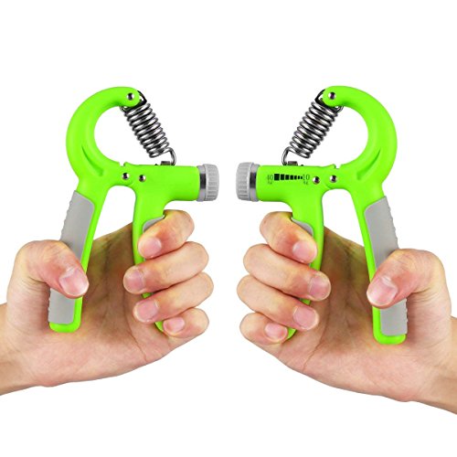 Xiaoai Hand Grip Strengthener Adjustable Resistance 22-88 Lbs Grip Exerciser, Hand Squeezer, Forearm Grip, Hand Exercise, Finger Strengthener for Athletes Pianists Therapy (Green) - Thumbnail 2