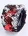 Mermaid Sequin Color Changing Reversible Bracelet / Elegant Adjustable Wristband,Small-Med,Red/Silver & Blue/Purple (2 Count)