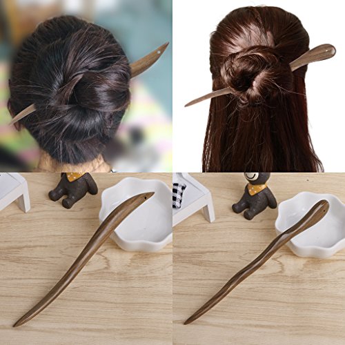 cici store Women Hair Pin Classic Hairpins Natural Wood Jewelry Hair Sticks Vintage Ebony