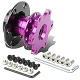 6-Hole Pull Ball Bearing Style 2 inches Thick Steering Wheel Short Quick Release Hub Adapter (Purple)