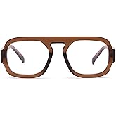 FEISEDY Fashion Blue Light Blocking Glasses for Woman Men Trendy Vintage Square Frame Stylish Fake Eyeglasses B0285