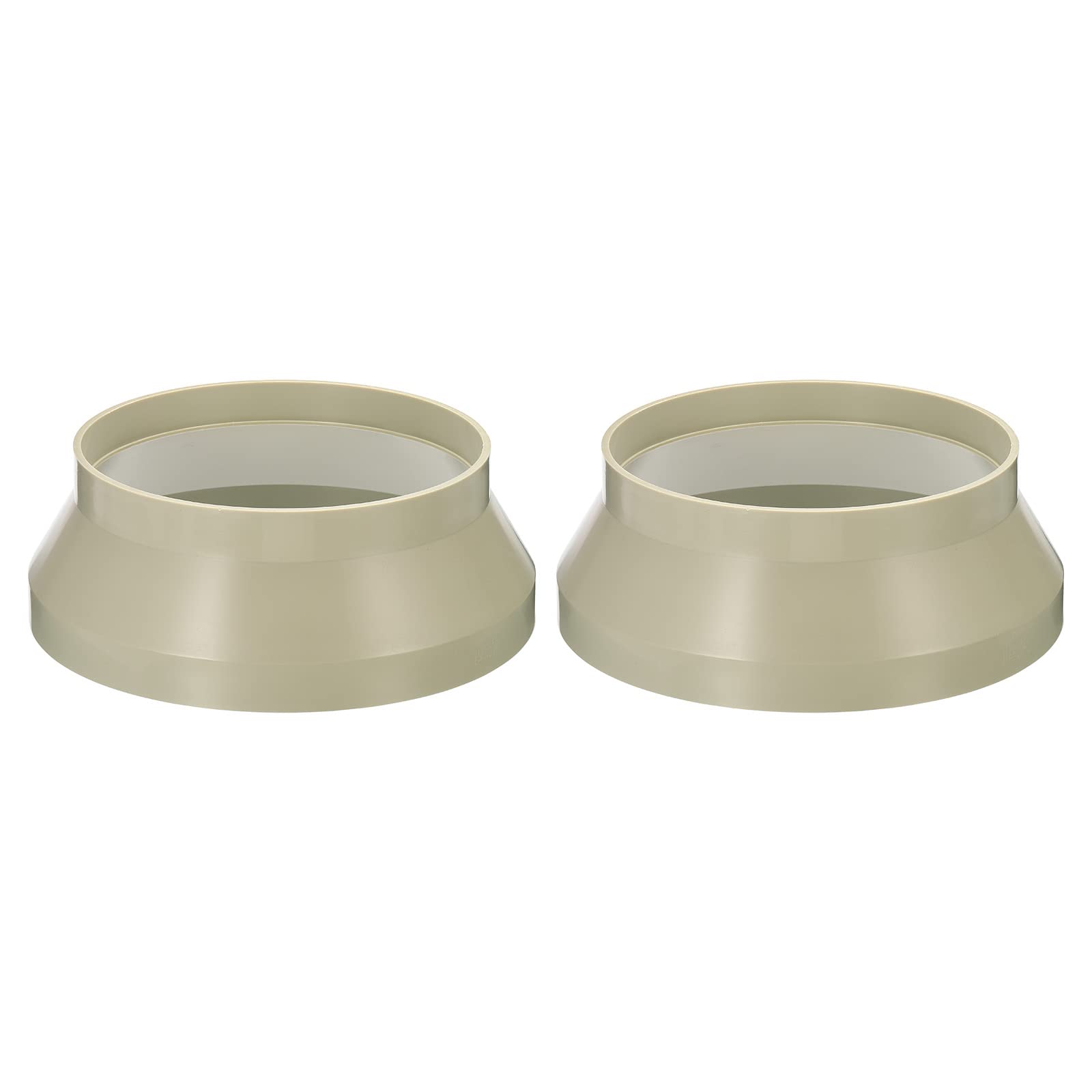 PATIKIL 10" to 8" Duct Reducer Connector, 2pcs Heating Cooling Ventilation Fire-Resistant Increaser Adapter Pipe Fitting for Vent System, Beige 250x200 mm ID