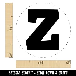 Fun Bold Font Letters and Numbers Rubber Stamp for