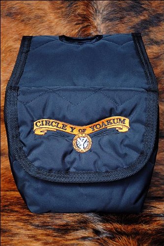 Circle Y Two Sided Black Pommel Bag