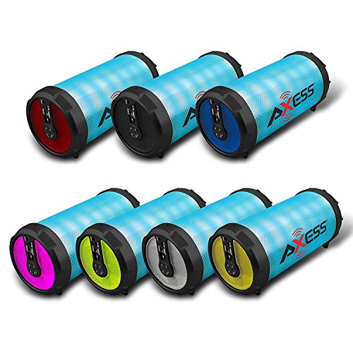 AXESS SPBL1044 Vibrant Plus Black HIFI Bluetooth Speaker with Disco LED Lights In Black