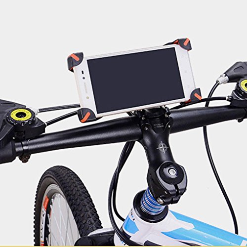 Feccile S-ports & Fit-ness Universal Motorcycle Bike Cell Phone Holder Bicycle Handlebar Mount,1Pcs (Red) - Thumbnail 3