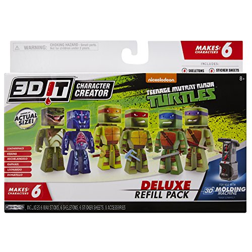 UPC 039897876535, 3D Character Creator Teenage Mutant Ninja Turtles Deluxe Refill Pack Novelty Toy