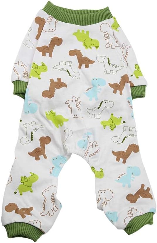 TOPINCN Dog Puppy Cotton Jumpsuit Cat Small Pet Rompers Pajamas Clothing Soft Comfy Pets Apparel Home Daily Costume Bodysuit(L)