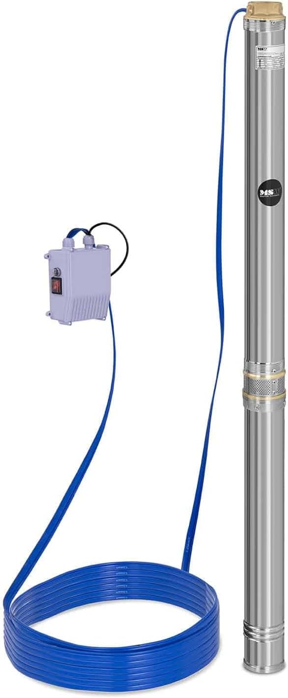 MSW Motor Technics Deep Well Submersible Pump 10800 l/h 2200W 96m Max Stainless
