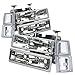 Auto Dynasty Headlights Assembly Compatible with 1994-1998 Chevy C10 Silverado Tahoe Suburban C/K 1500 2500 3500 Blazer, 8Pcs Halogen Headlamps Replacement w/Bumper & Corner Lamps, Chrome Housing