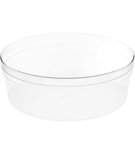 Pioneer Plastics Runder Kunststoffbehälter – Transparent, 15,2 X 3,8 Cm, 2 Stück, Lebensmittelecht