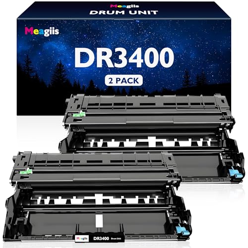 Meagiis DR3400 Compatible Drum Unit for Brother DR-3400 DR3400 for Brother HL-L6250DN HL-L5000D HL-L5100DN HL-L5200DWT HL-L6200DW HL-L6200DWT HL-L6400DW HL-L6400DWT MFC-L6700DW 2 Pack )