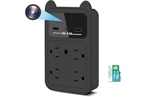 LUOHE Security Camera -Wall Outlet Camera-WiFi Camera Charger-4MP HD Indoor Camera，Include 128G SD Card