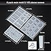 Hestya 8 Pieces Resin Casting Molds Assorted Styles Silicone Resin Molds Set with 100 Pieces Screw Eye Pins for Pendant Jewelry Making DIY